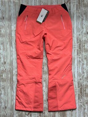 Spyder Winner Ski Pants Snowboard sz 14 Women's Tropic Pink Orange Winter Snow